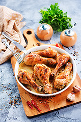 Image showing baked chicken legs