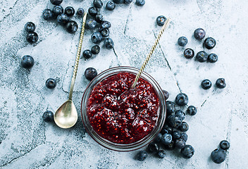 Image showing blueberry jam