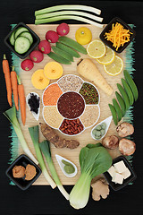 Image showing Fresh and Dried Macrobiotic Food