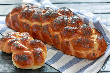 Image showing Fresh challah bread for Shabbat.