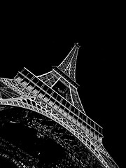 Image showing View of the Eiffel tower in Paris.