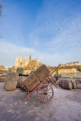 Image showing Docks of Notre Dame Cathedral in Paris 