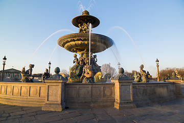 Image showing Fountain at Place de la Concorde in Paris 