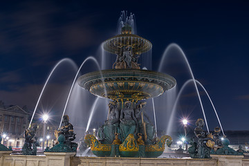 Image showing Fountain at Place de la Concorde in Paris 