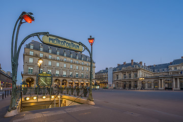 Image showing Paris Metropolitain entrance