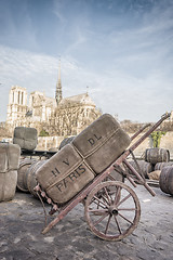 Image showing Docks of Notre Dame Cathedral in Paris 