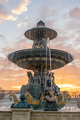 Image showing Fountain at Place de la Concorde in Paris 