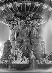 Image showing Fountain at Place de la Concorde in Paris 