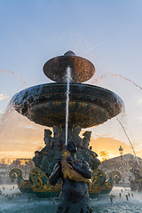 Image showing Fountain at Place de la Concorde in Paris 