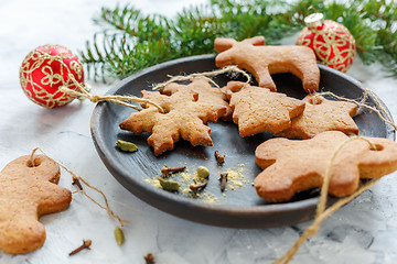 Image showing Gingerbread toys for the Christmas tree.