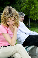 Image showing Mature couple having relationship problems