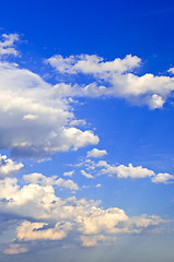 Image showing Blue sky with white clouds