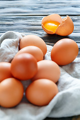 Image showing Broken chicken egg.