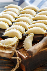 Image showing Ready for cooking dumplings with cottage cheese.