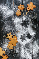 Image showing Cutters for cookies and Christmas gingerbread.