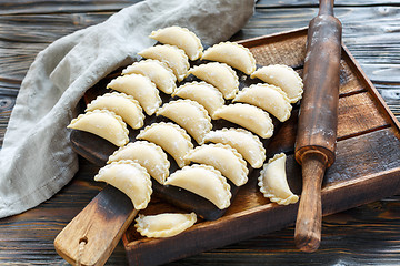 Image showing Ready for cooking dumplings with cottage cheese.