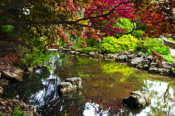 Image showing Pond in zen garden