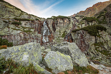 Image showing Waterfall mountain landscape