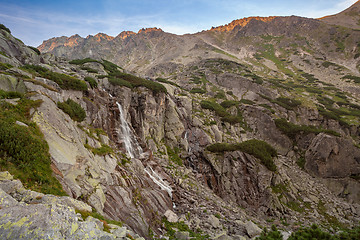 Image showing Waterfall mountain landscape