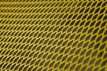 Image showing Yellow metal grid