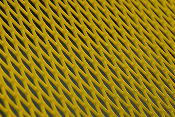 Image showing Yellow metal grid