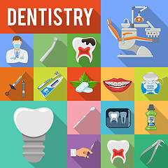 Image showing Set Dental Services Icons