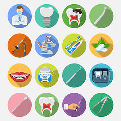 Image showing Set Dental Services Icons