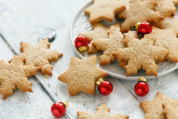 Image showing Traditional gingerbread cookies for Christmas.