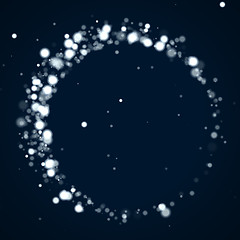 Image showing night stars circle bokeh background