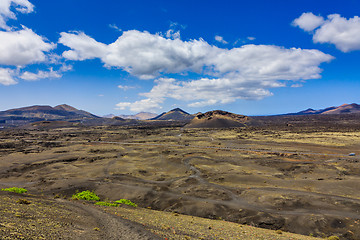 Image showing Beautiful colors in the volcanic landscape of Lanzarote.