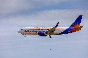 Image showing ARECIFE, SPAIN - APRIL, 15 2017: Boeing 737-300 of Jet2holidays 