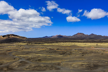 Image showing Beautiful colors in the volcanic landscape of Lanzarote.