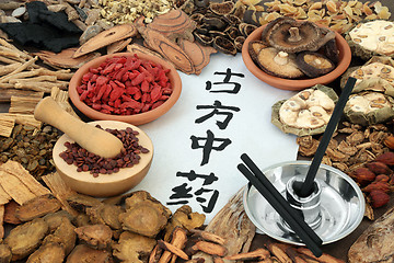 Image showing Moxibustion Chinese Herbal Medicine