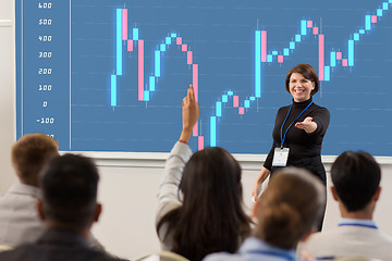 Image showing group of people at business conference or lecture