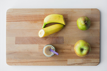 Image showing jar with fruit puree or baby food