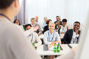 Image showing group of people at business conference or lecture