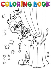 Image showing Coloring book clown thematics 1