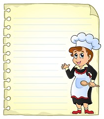 Image showing Notepad page with chef theme 3