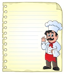 Image showing Notepad page with chef theme 2