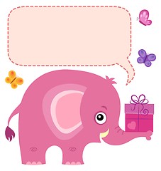 Image showing Elephant with copyspace theme 5