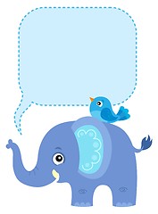 Image showing Elephant with copyspace theme 1