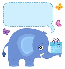 Image showing Elephant with copyspace theme 4