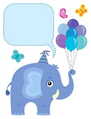 Image showing Elephant with copyspace theme 3