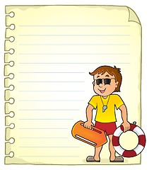 Image showing Notepad page with life guard
