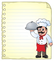 Image showing Notepad page with chef theme 1