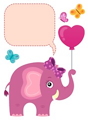 Image showing Elephant with copyspace theme 6