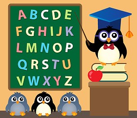 Image showing School penguins theme image 3