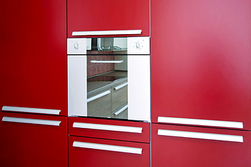 Image showing Red oven detail