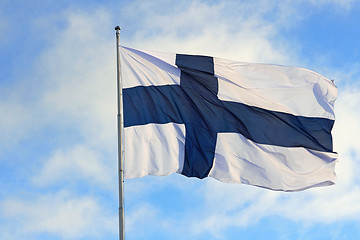 Image showing Flag of Finland against Sky