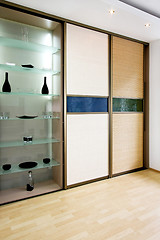 Image showing Wardrobe bamboo vertical